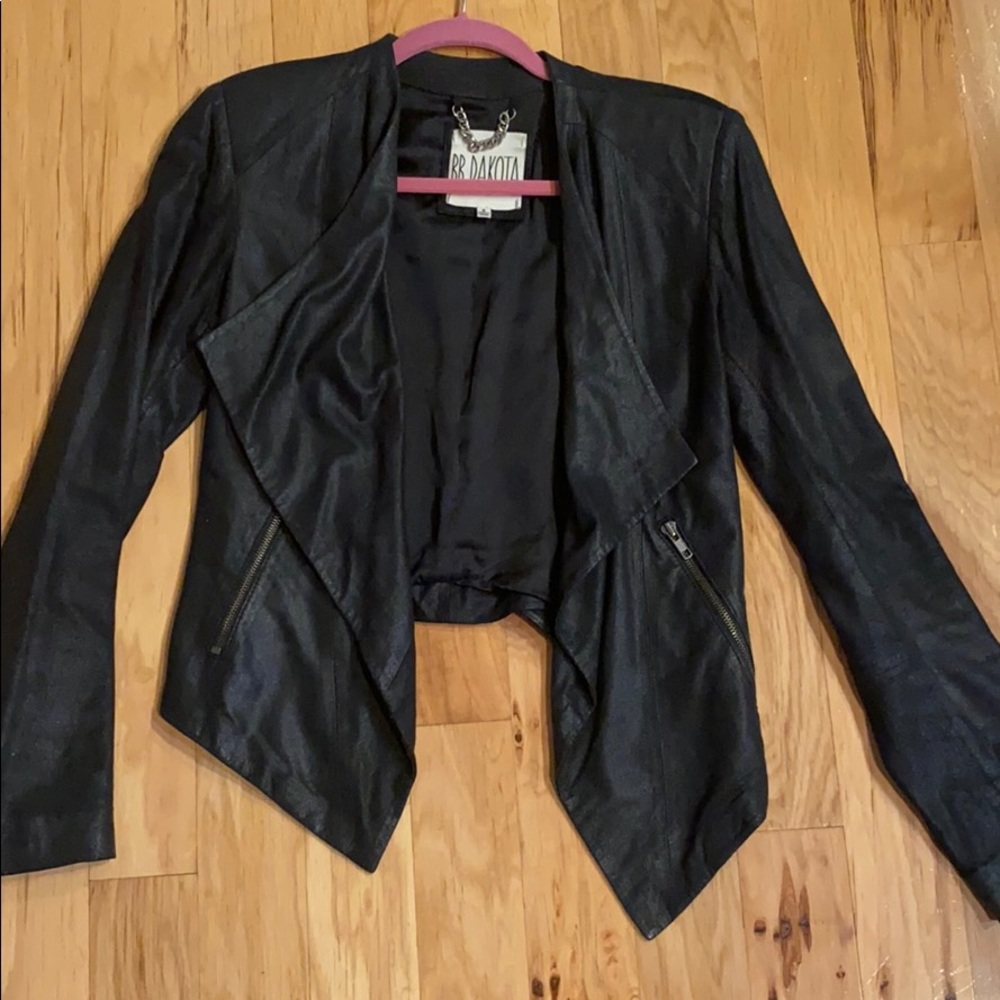 BB Dakota Leather drape jacket